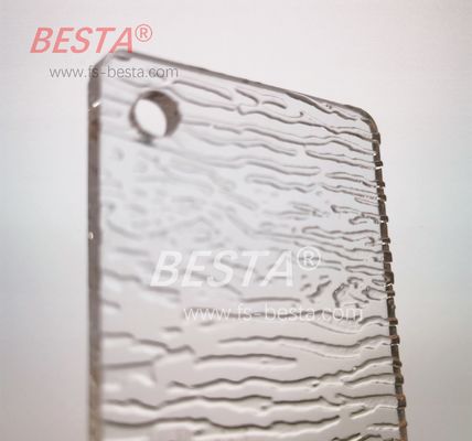 PMMA Transparent Textured Clear Acrylic Sheet 6mm Stone Grain